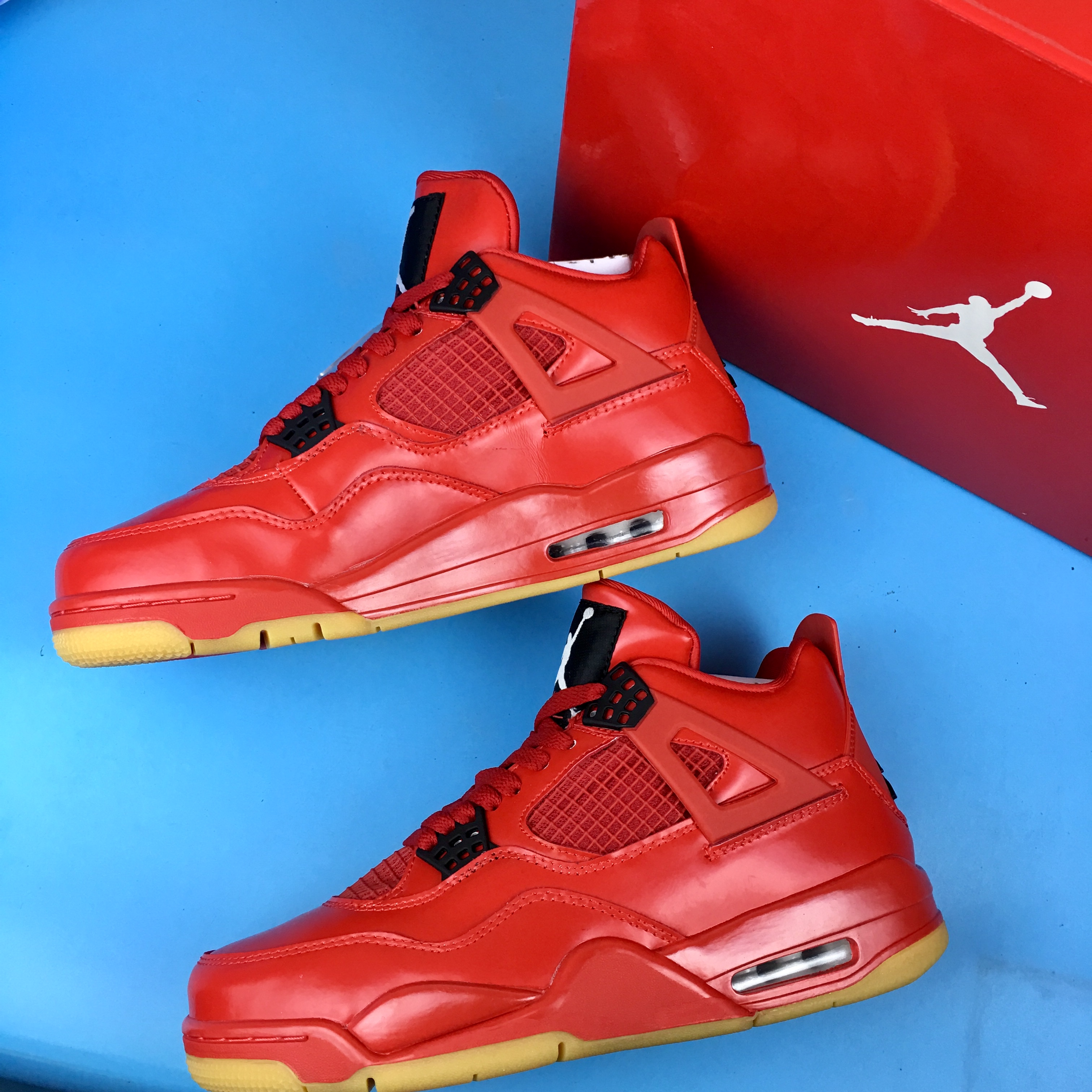 Men Air Jordan 4 Singles Day Red Shoes